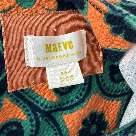 Anthropologie Maeve Hippy Short Sleeve Floral Shift Mini Dress (XS) - Picture 14 of 16